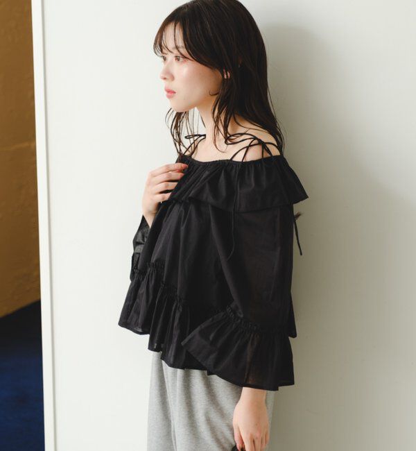  「バタフライフリルブラウス」|シャツ・ブラウス|