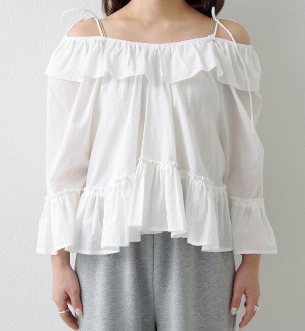  「バタフライフリルブラウス」|シャツ・ブラウス|