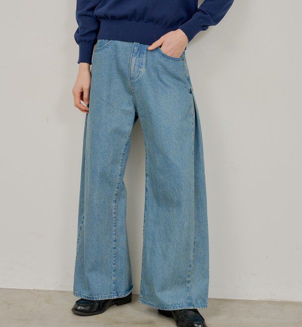  「【WHIMSIC/2サイズ展開/SETUP対応】サイドタックデニムパンツ」|デニム|