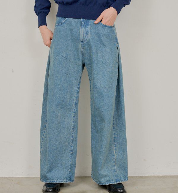  「【WHIMSIC/2サイズ展開/SETUP対応】サイドタックデニムパンツ」|デニム|