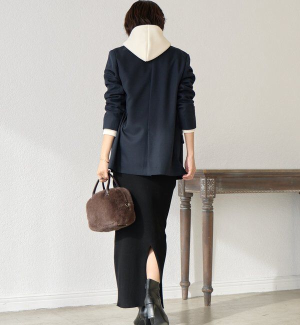  「【WEB限定/キレイめ上品】スポンジダンボールZIPパーカーカットソー」|パーカー|