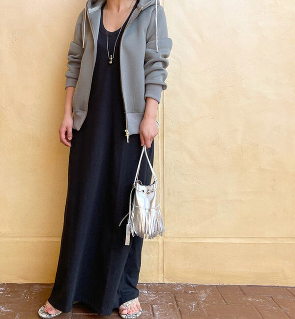  「【WEB限定/キレイめ上品】スポンジダンボールZIPパーカーカットソー」|パーカー|