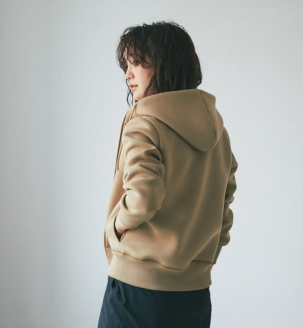  「【WEB限定/キレイめ上品】スポンジダンボールZIPパーカーカットソー」|パーカー|