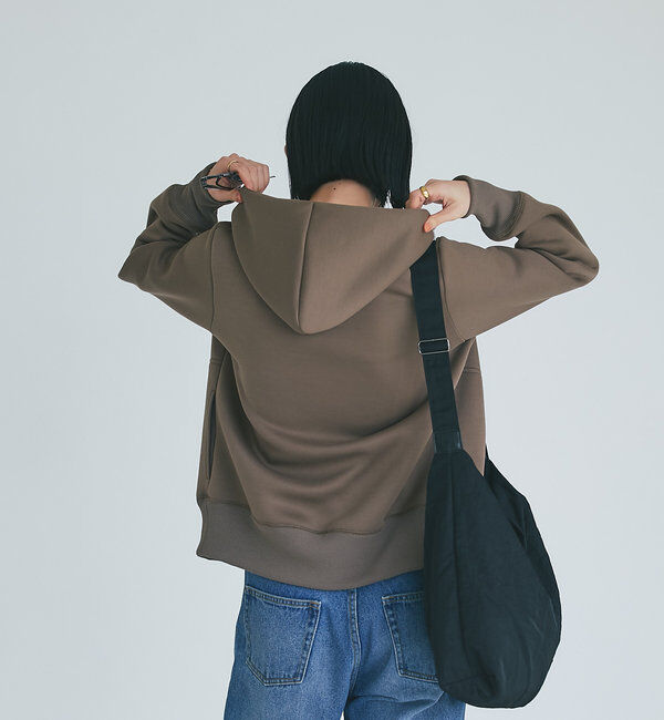  「【WEB限定/キレイめ上品】スポンジダンボールZIPパーカーカットソー」|パーカー|