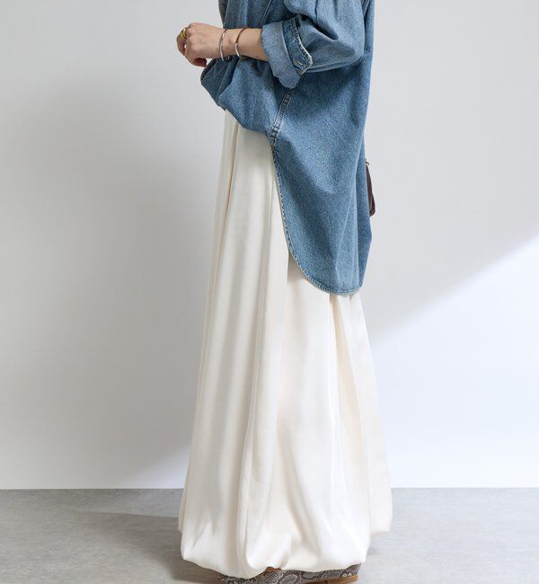  「【美シルエット】サテンバルーンスカート」|スカート|