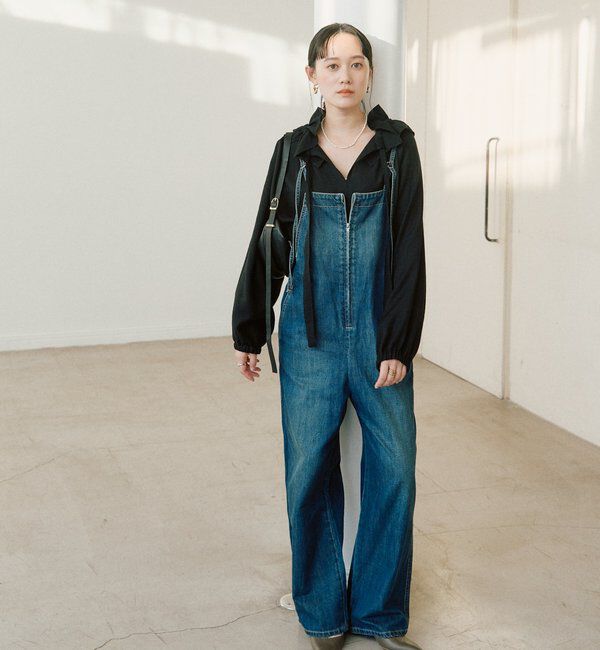  「【顔まわり華やか】リネンライクフリルカラーブラウス」|シャツ・ブラウス|