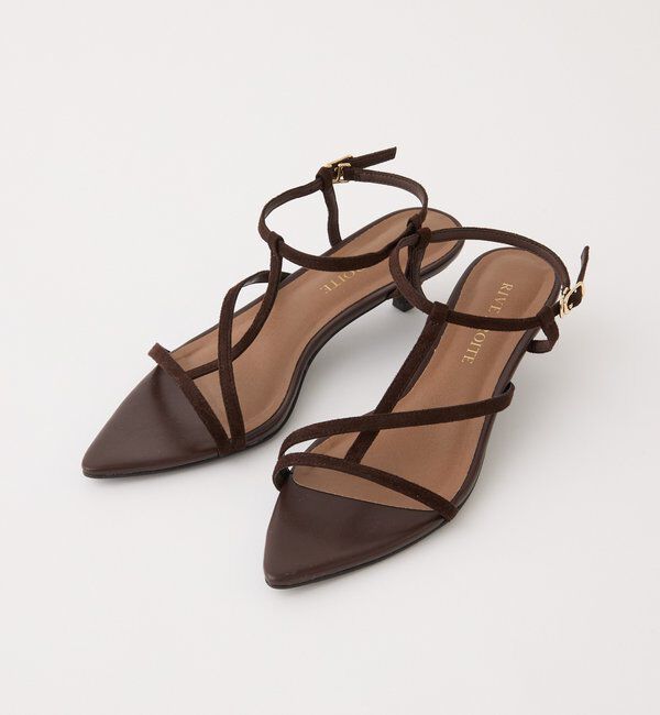  「予約【抜け感】ポインテッドラインサンダル」|サンダル|