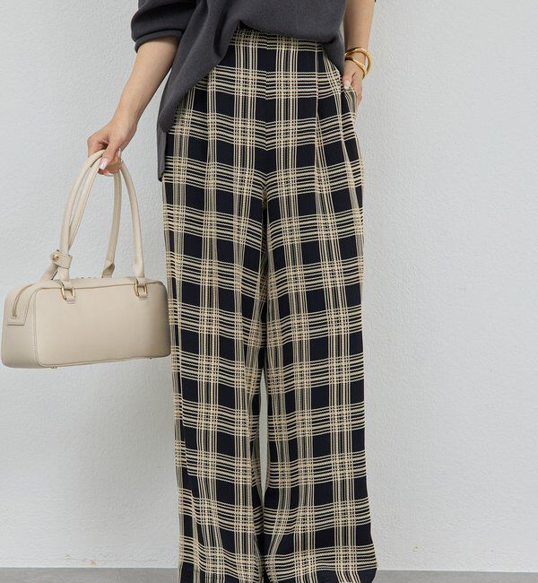  「ステッチチェックパンツ」|チノ|