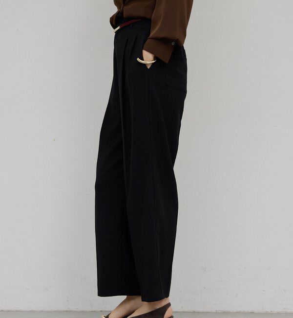  「【ガランテ名品】ライトジャージーワイドパンツ」|チノ|