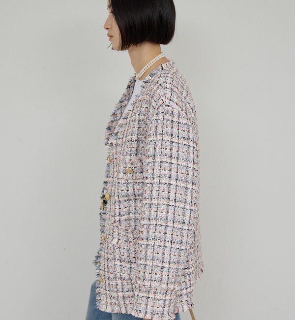  「ミックスヤーンツイードジャケット」|ベスト・ジレ|