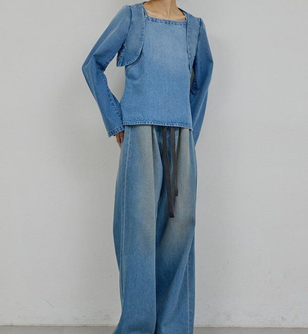  「【PEAS】デニムキャミブラウス」|シャツ・ブラウス|