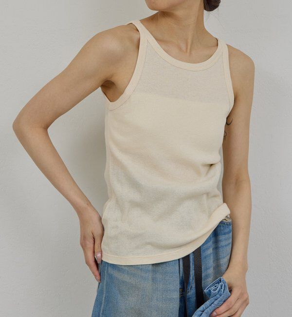  「【PEAS】カバーテレコタンク」|Tシャツ・カットソー|アイボリー