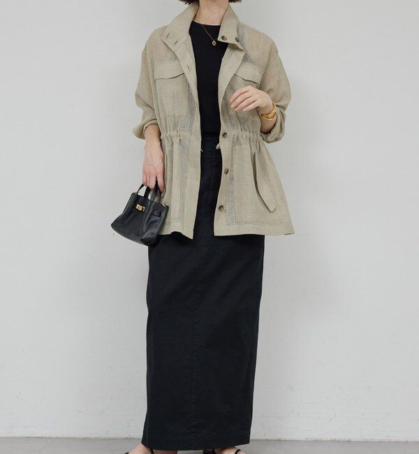  「【CHIKAコラボサイズ】チノストレッチスカート」|スカート|