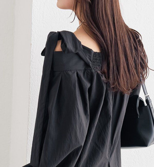  「肩リボンオフショルブラウス」|シャツ・ブラウス|