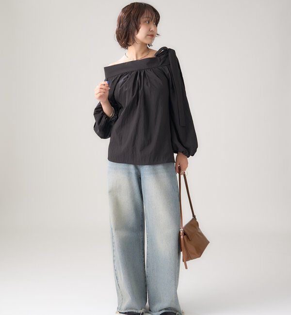  「肩リボンオフショルブラウス」|シャツ・ブラウス|
