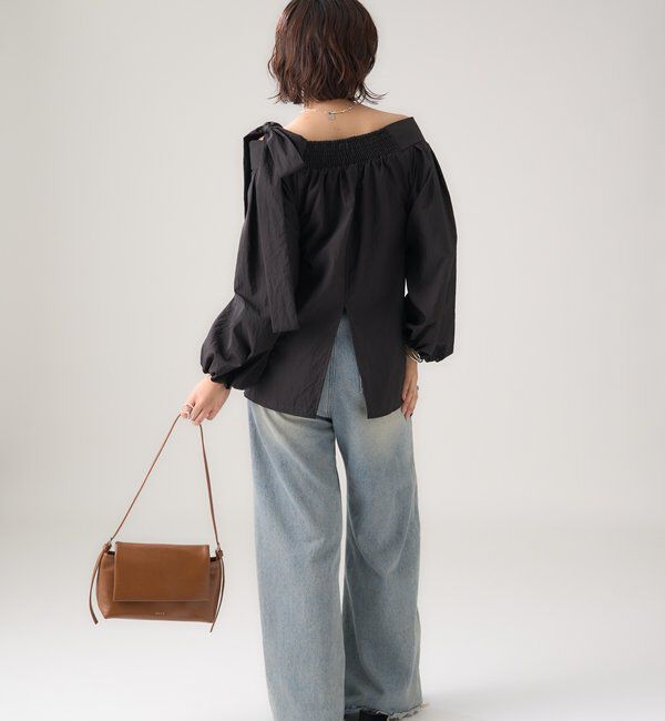  「肩リボンオフショルブラウス」|シャツ・ブラウス|