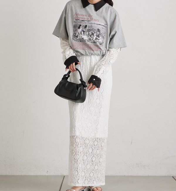  「襟付きレースワンピース」|ワンピース|