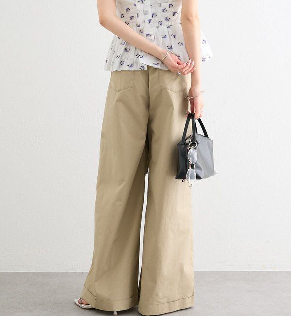  「ワイドベルトタックパンツ」|チノ|