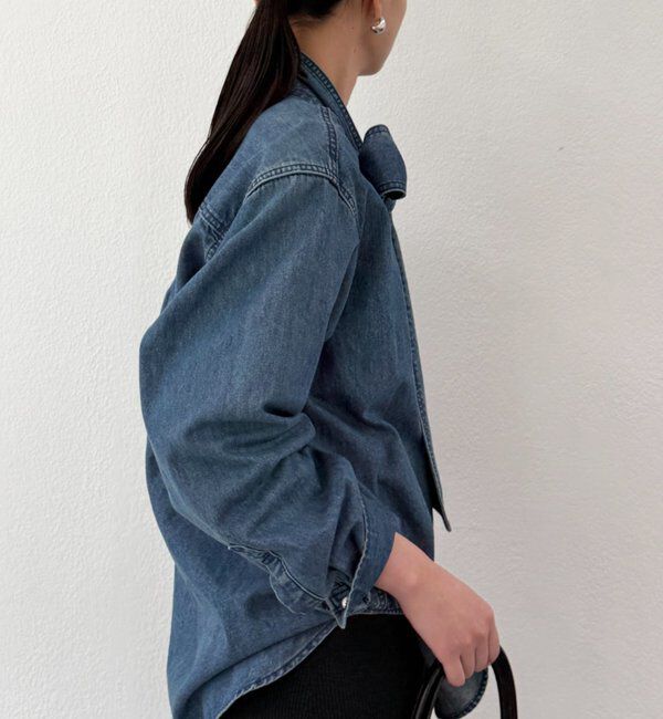  「デニムボウタイブラウス」|シャツ・ブラウス|