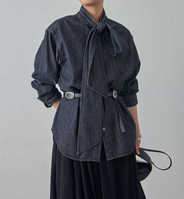  「デニムボウタイブラウス」|シャツ・ブラウス|