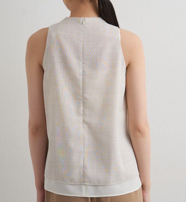  「麻調ドレープブラウス」|シャツ・ブラウス|