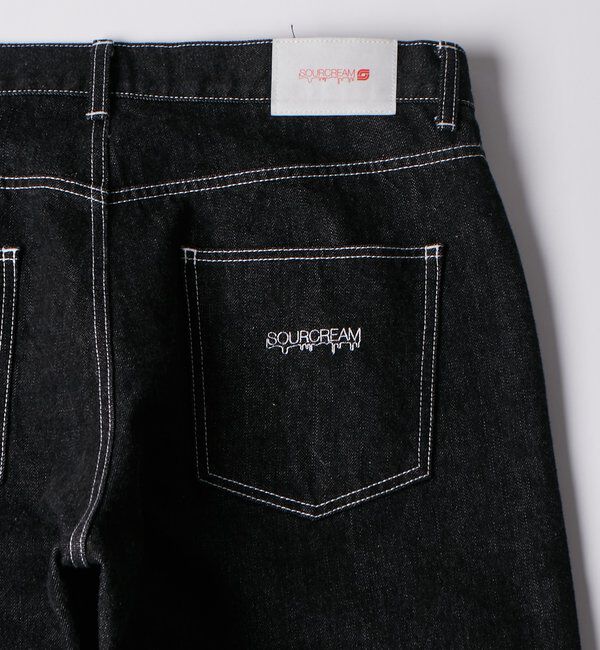  「【Sourcream】セルビッチデニムパンツ」|デニム|ブラック