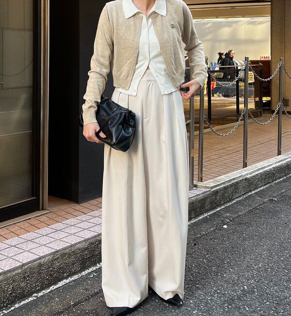  「レイヤードポロニットカーディガン」|カーディガン|