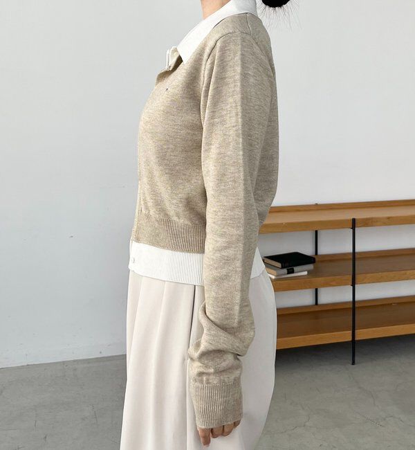  「レイヤードポロニットカーディガン」|カーディガン|