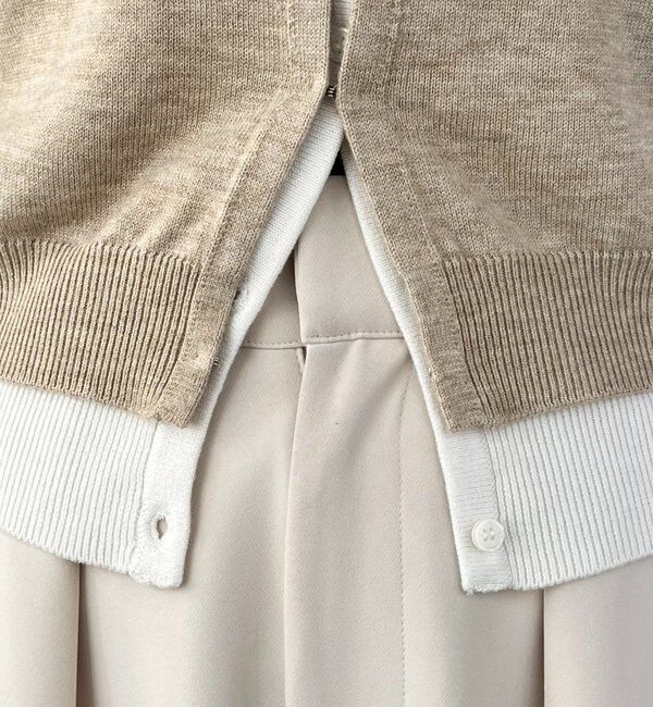  「レイヤードポロニットカーディガン」|カーディガン|