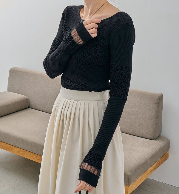  「シャーリングニット」|ニット・セーター|