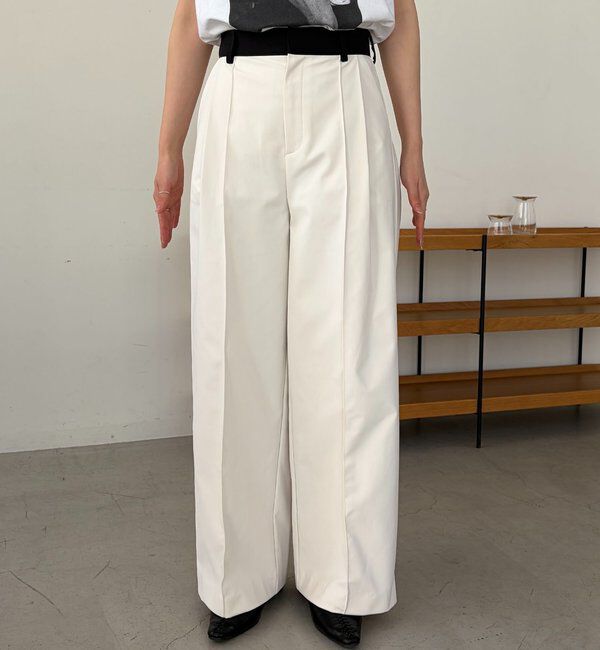  「〈C.L〉バイカラーウエストパンツ」|チノ|