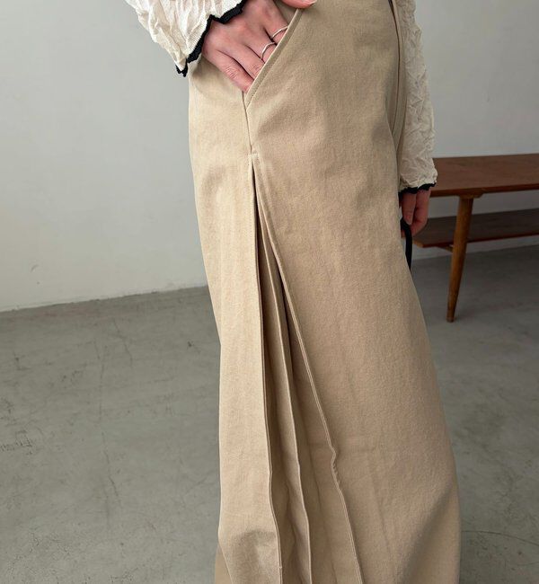  「【低身長サイズあり】サイドタックパンツ」|チノ|