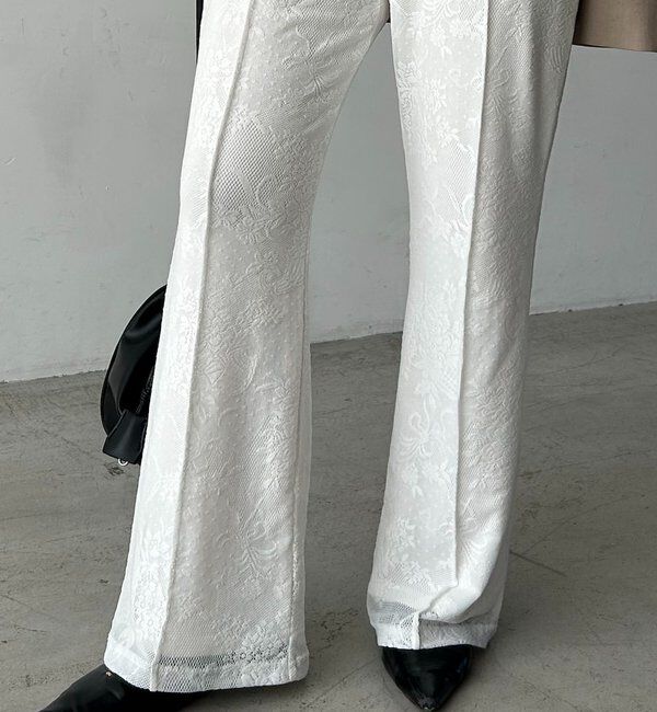  「レースフレアパンツ」|チノ|