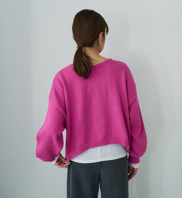  「2WAYラウンドショートプルオーバー」|ニット・セーター|