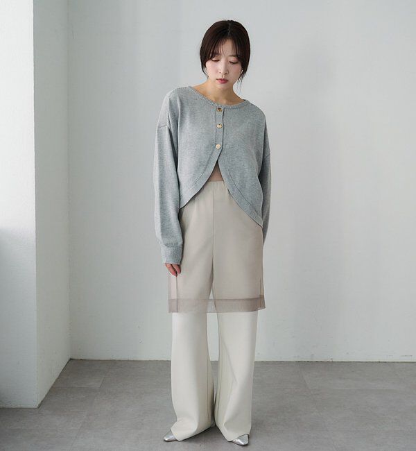  「2WAYラウンドショートプルオーバー」|ニット・セーター|