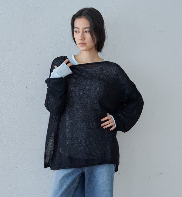  「リネンオーバーニット」|ニット・セーター|