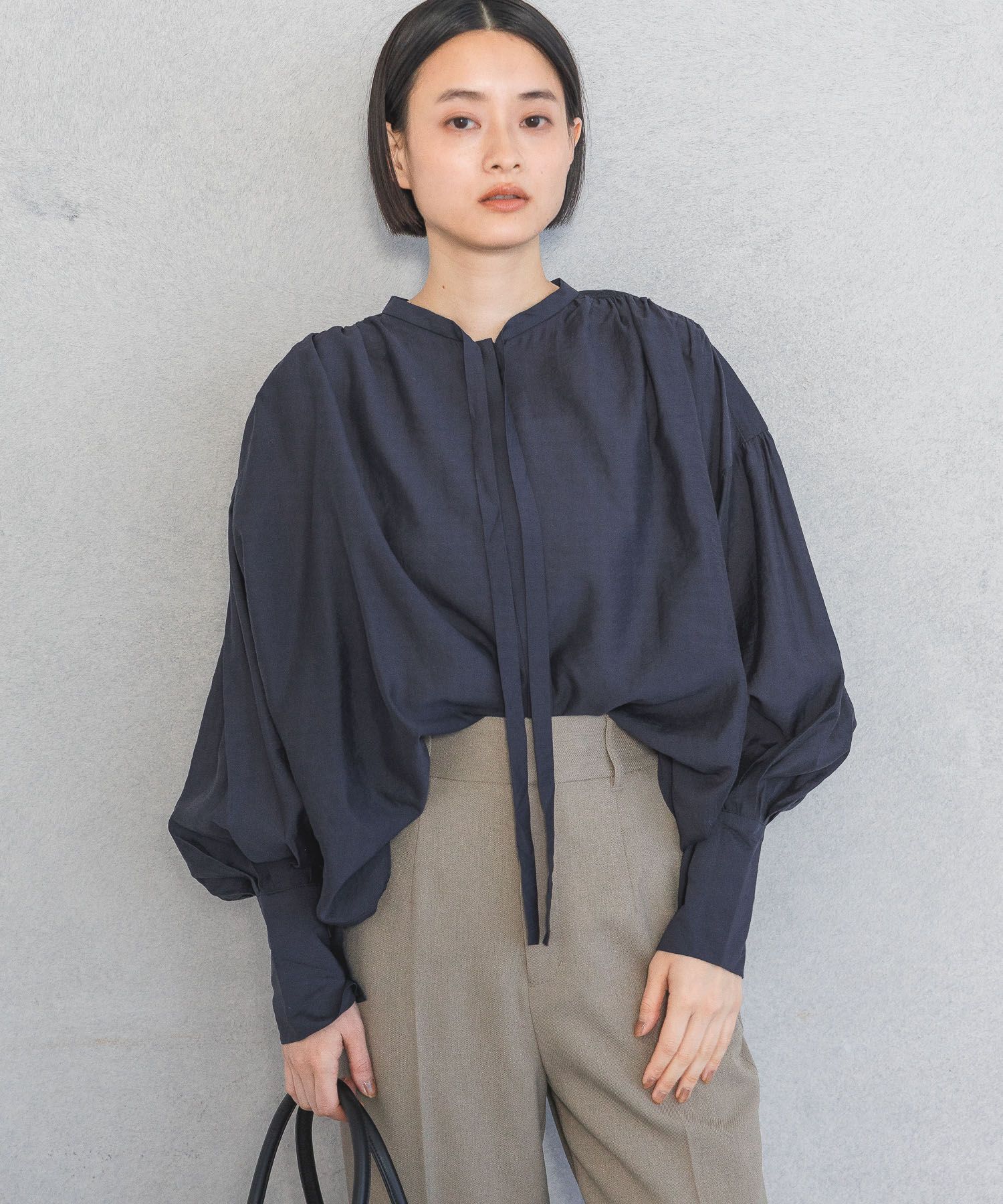 A part by 「ボウタイブラウス」|シャツ・ブラウス|ネイビー