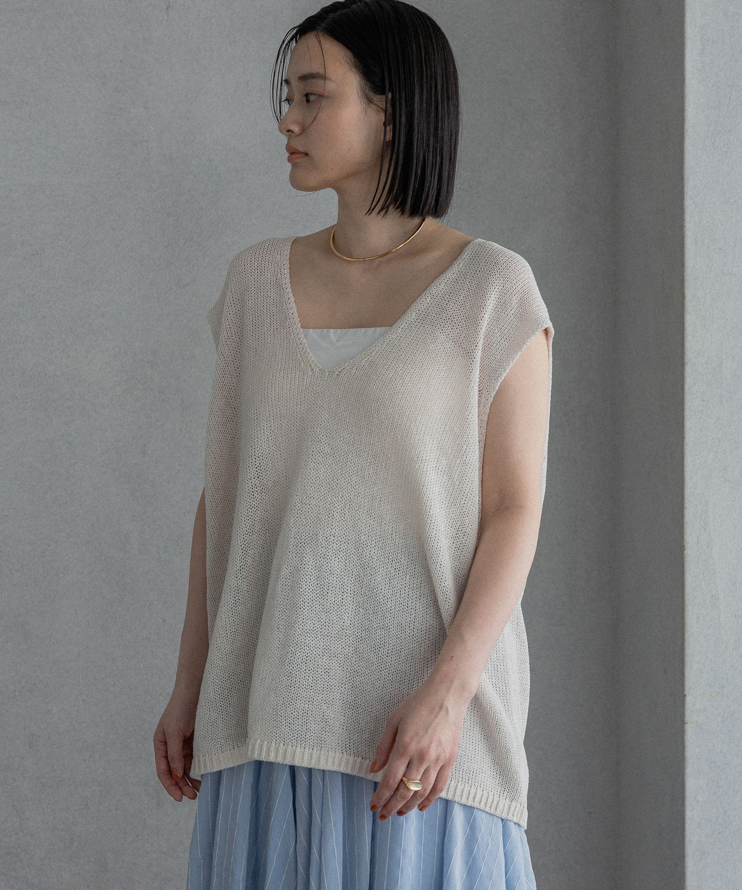 A part by 「ペーパーユルニットノースリーブ」|ニット・セーター|