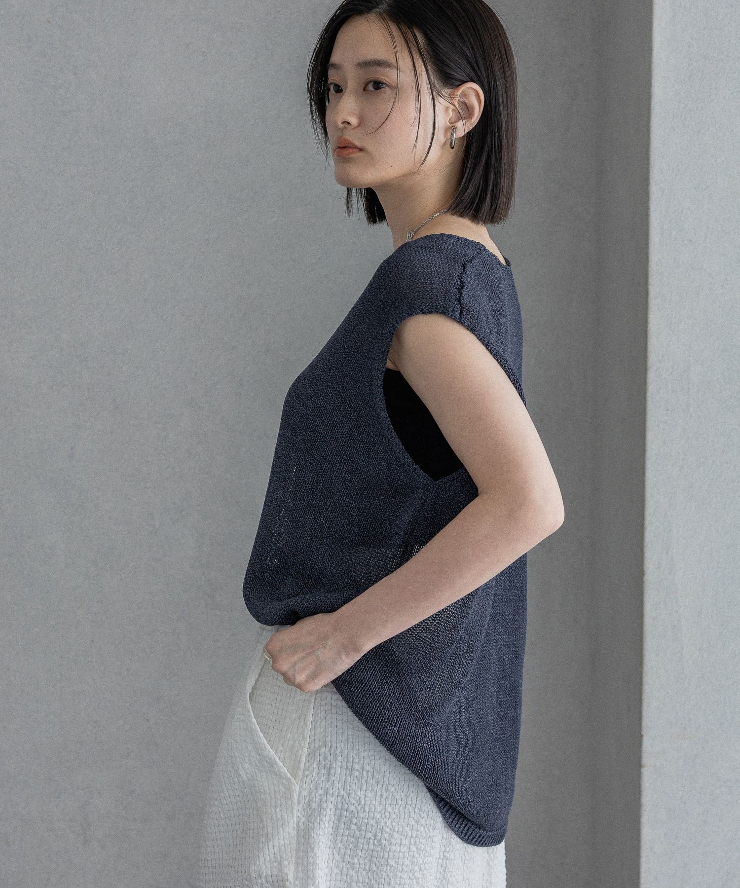 A part by 「ペーパーユルニットノースリーブ」|ニット・セーター|