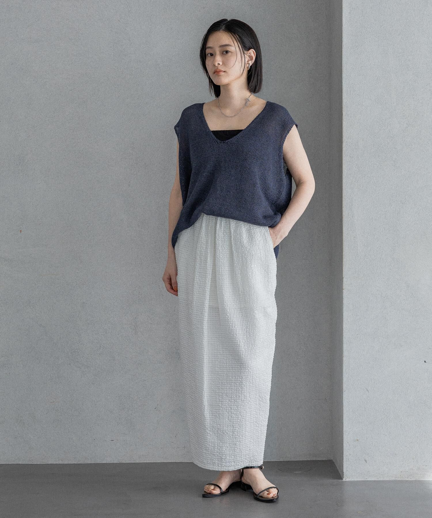 A part by 「ペーパーユルニットノースリーブ」|ニット・セーター|