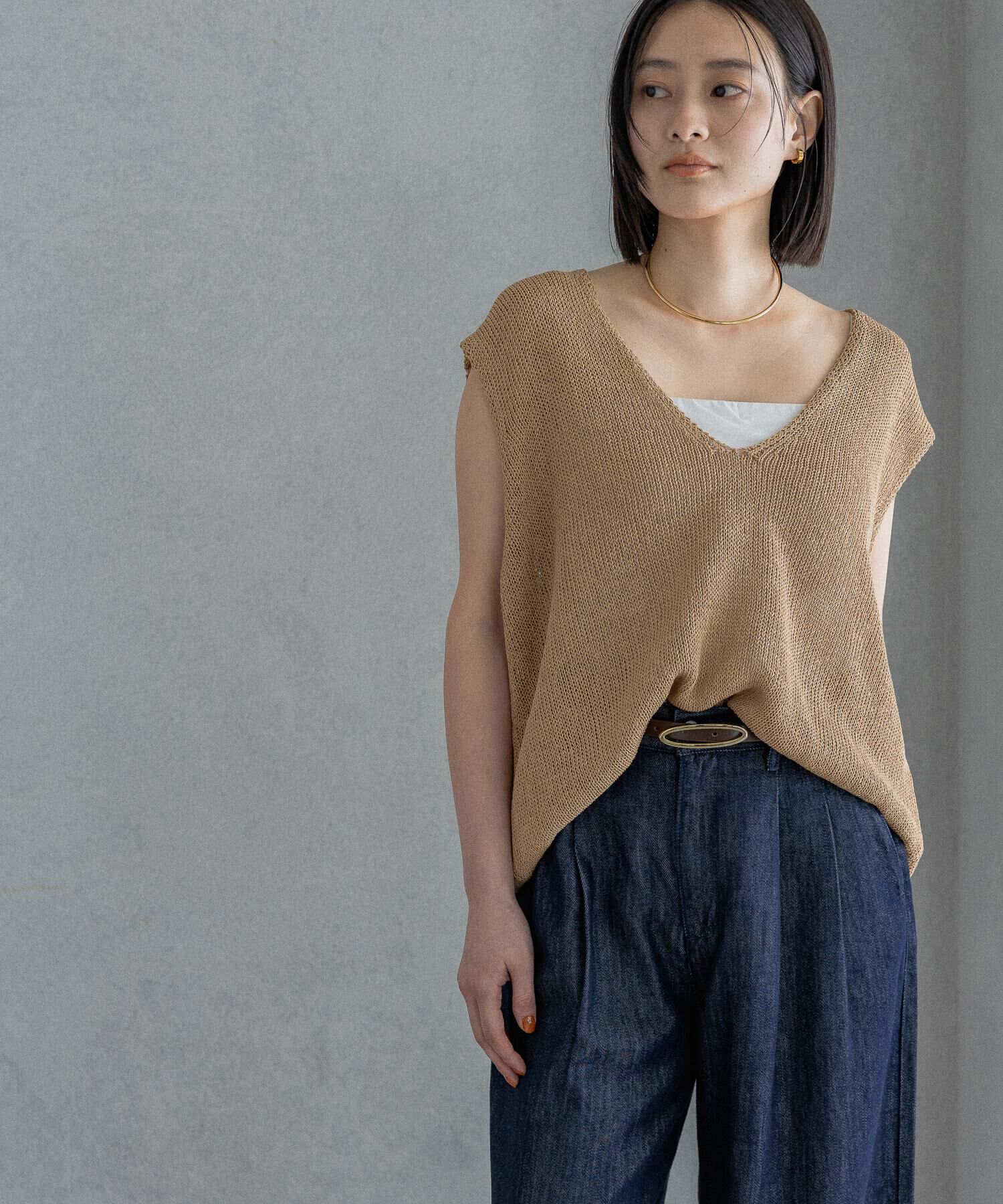 A part by 「ペーパーユルニットノースリーブ」|ニット・セーター|