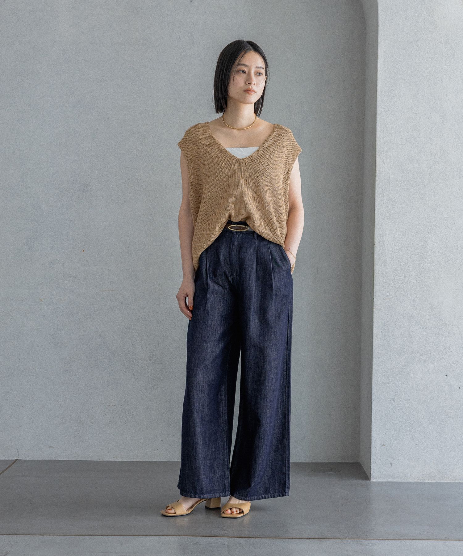 A part by 「ペーパーユルニットノースリーブ」|ニット・セーター|