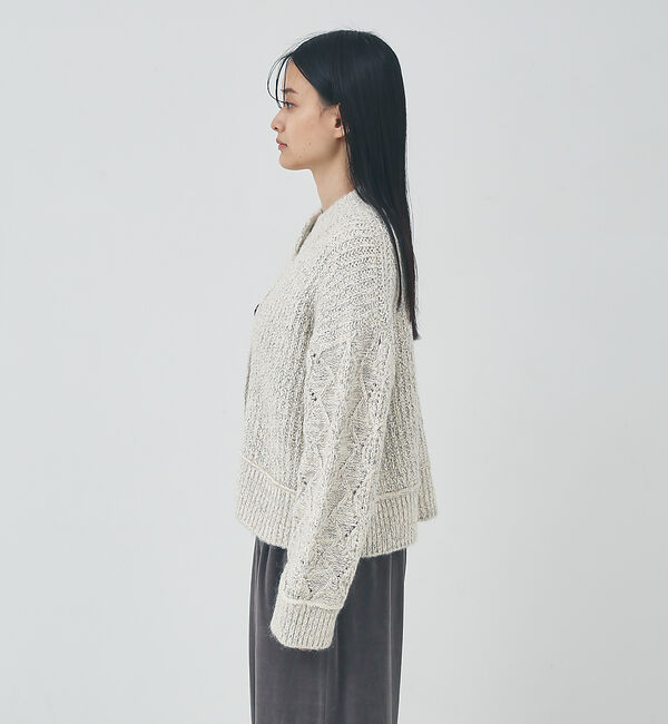 collex「ミックスヤーンボックスショートカーディガン」|カーディガン|