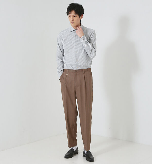 ABAHOUSE「【FLEX SHIRTS】ドライモーメント ギンガムチェックシャツ」|シャツ・ブラウス|