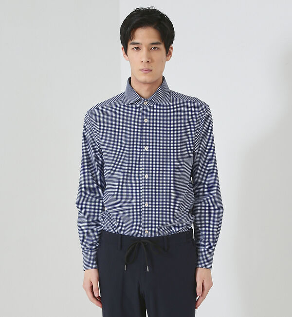 ABAHOUSE「【FLEX SHIRTS】ドライモーメント ギンガムチェックシャツ」|シャツ・ブラウス|