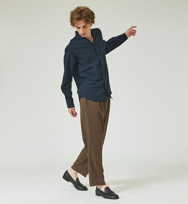 ABAHOUSE「【セットアップ対応】ワイドテーパード  ストライプ イージーパンツ / スラック」|スラックス|