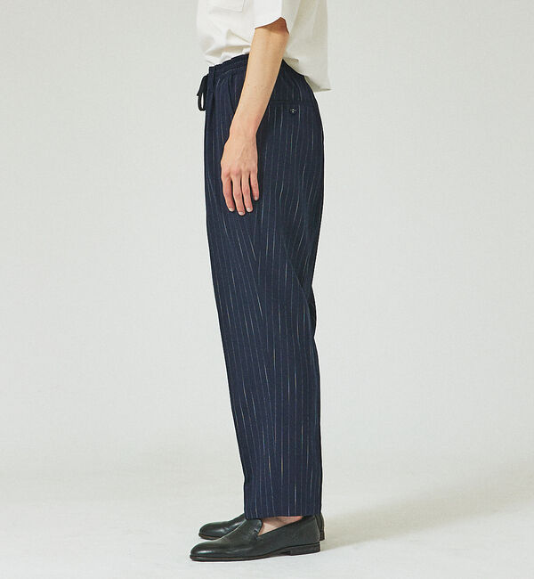 ABAHOUSE「【セットアップ対応】ワイドテーパード  ストライプ イージーパンツ / スラック」|スラックス|
