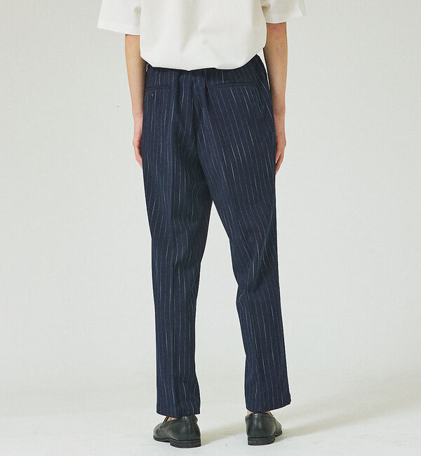 ABAHOUSE「【セットアップ対応】ワイドテーパード  ストライプ イージーパンツ / スラック」|スラックス|