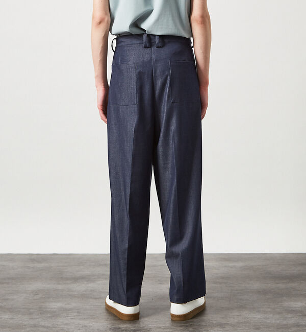 ABAHOUSE「デニムライク ワイドストレート スラックス / ワイドパンツ」|その他|