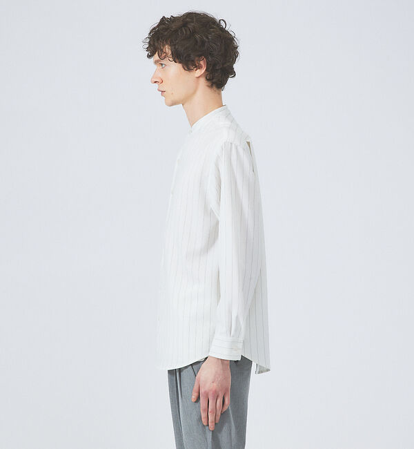 ABAHOUSE「【選べる】バンドカラー / レギュラーカラー ストライプシャツ」|シャツ・ブラウス|